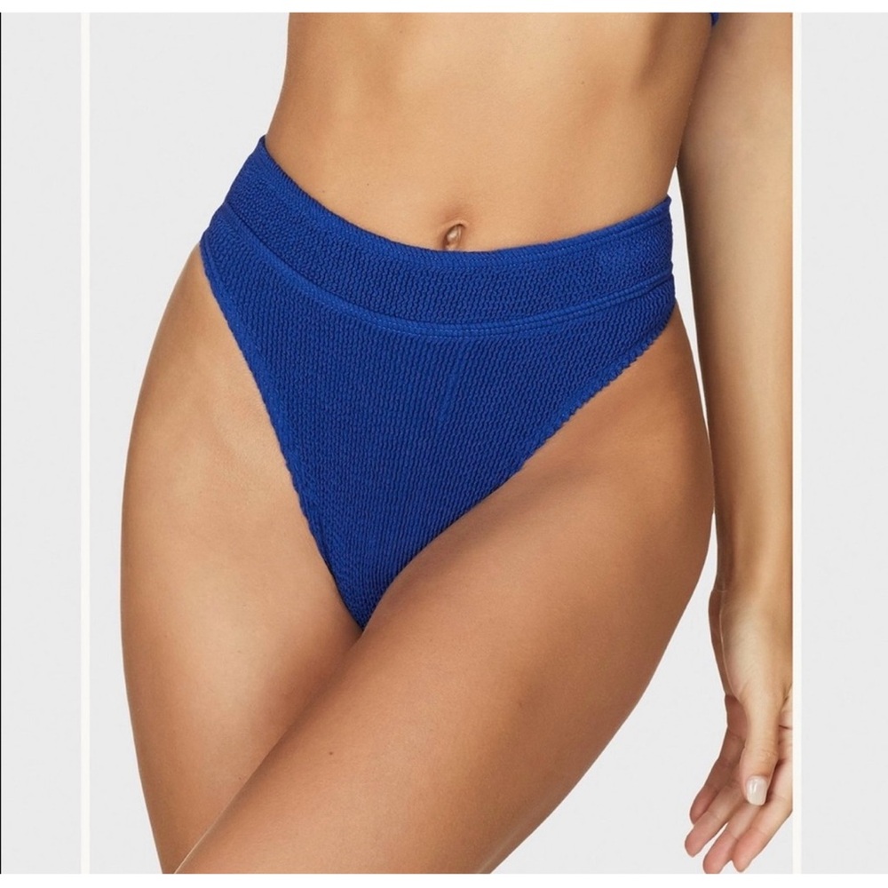 bond-eye Blue High-Waisted Bikini Bottom